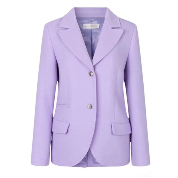 Stine Goya Grace Wool Blazer Jacket Purple Lilac - Picture 1 of 12